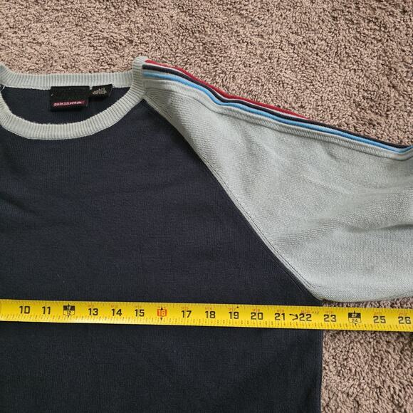 Vintage 90s Y2K Quicksilver Crewneck Sweater Mens L Jumper Surf Skate Slv Stripe - Picture 8 of 10